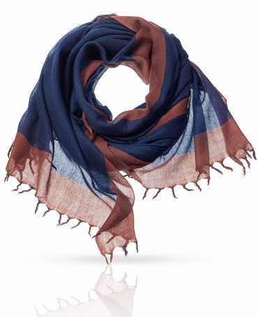 Палантин Унисекс W-BORDE/NAVY.MARON